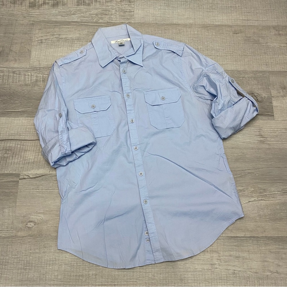 Kenneth Cole NY military style button down shirt